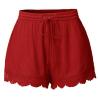 ABOUTYES Summer Shorts for Women 2024 Trendy Causal Loose Pleated High Waisted Shorts Beach Lace Lounge Short Pants Plus Size view 1