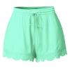 ABOUTYES Summer Shorts for Women 2024 Trendy Causal Loose Pleated High Waisted Shorts Beach Lace Lounge Short Pants Plus Size view 1