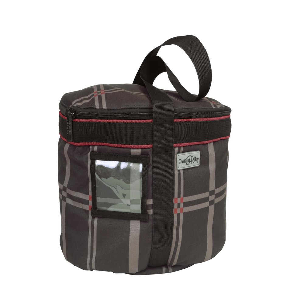 Chestnut Bay Quilted Lined Helmet Bag (Riverton Plaid)