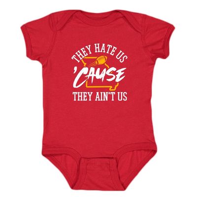 Kansas City - They Hate Us 'Cause They Ain't Us Kid's Bodysuit for Football Fans (Red, 12M)