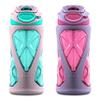 ZULU Torque 2 Pack 16oz Plastic Kids Water Bottle with Silicone Sleeve and Leak-Proof Locking Flip Lid, Soft Touch Carry Loop for School Backpack, Lunchbox, BPA-Free Dishwasher Safe, Pink view 1