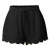 ABOUTYES Summer Shorts for Women 2024 Trendy Causal Loose Pleated High Waisted Shorts Beach Lace Lounge Short Pants Plus Size view 2