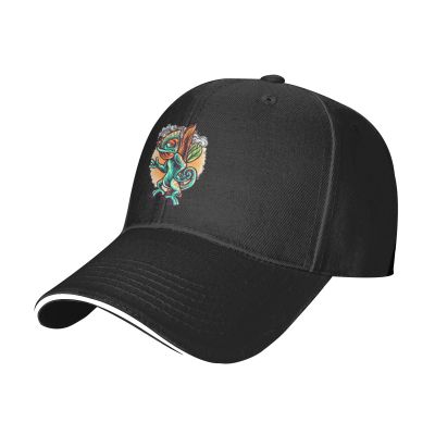 Chameleon Reptiles with Smoke Baseball Cap for Men Women Adjustabl Unisex Golf Dad Hat Black