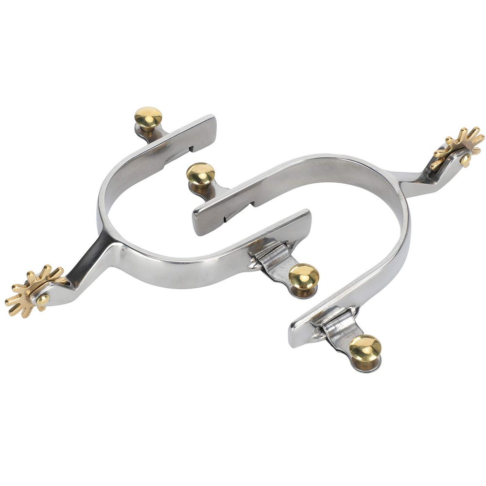 Estink Stainless Steel West Type Unisex Spurs Accessories with Design for Equestrian Activities