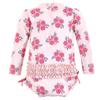 Hudson Baby Girls Rashguard Baby and Toddler Swimsuit, Pink Navy Roses, 6-7 Years view 2