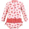 Hudson Baby Girls Rashguard Baby and Toddler Swimsuit, Watermelon, 6-7 Years view 2