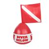 SPYMINNPOO Diving Signal Floater, PVC Inflatable Signal Floater with Dive Flag Diving Marker Diving Buoy Ball for Diving Enthusiasts, SPYMINNPOO0s9gh473mf view 2