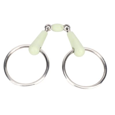 Asixxsix Ring Snaffle Bit, Stainless Steel Horse Mouth Bit Practical Loose Ring Bit Middle Horse Riding Snaffle Bit Flexible Horse Snaffle Bit for Horse Training and