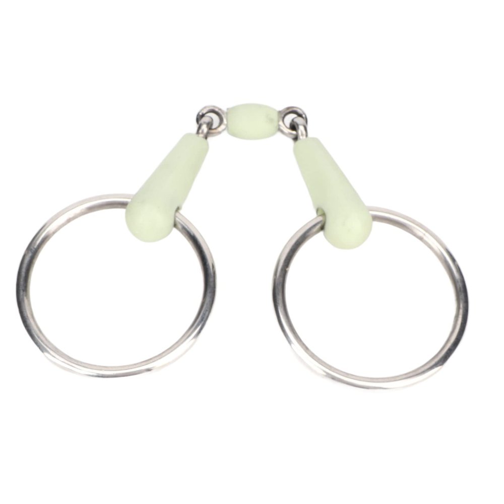 Asixxsix Ring Snaffle Bit, Stainless Steel Horse Mouth Bit Practical Loose Ring Bit Middle Horse Riding Snaffle Bit Flexible Horse Snaffle Bit for Horse Training and