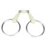 Asixxsix Ring Snaffle Bit, Stainless Steel Horse Mouth Bit Practical Loose Ring Bit Middle Horse Riding Snaffle Bit Flexible Horse Snaffle Bit for Horse Training and view 1