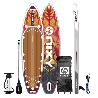 NIXY Monterey Paddle Board Expedition & Touring - 11'6" x 34" x 6" Inflatable SUP | Welded Seams, Woven Drop Stitch for Safety & Durability | Ultra-Light and Stable. (Tulum)