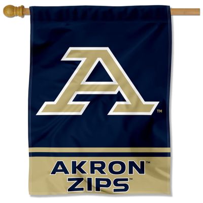 Akron Zips Wordmark Logo House Flag Banner