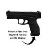 Hammy3DPrints Mount for HK VP9 / P30 / P2000 - Wall | Pistol Holder Handgun Storage Rack (Facing Left, Drywall Anchors with Screws) view 2