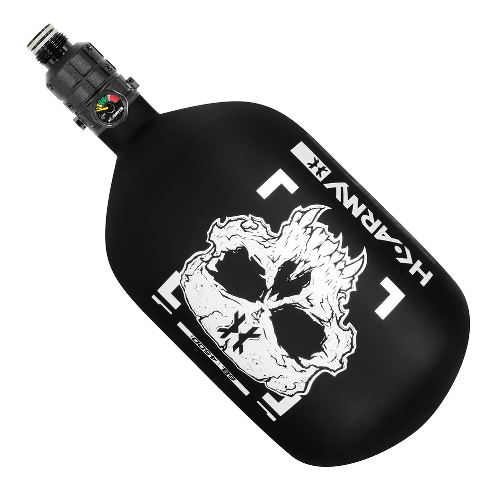 HK Army HPA Paintball Tank - Lightweight Pro Alpha Air Carbon Fiber Compressed Air Tank - 68ci/4500 psi Ghost