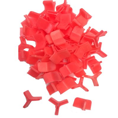 100 PCS Fishing Treble Hook Bonnets, Protective Covers for Treble Hooks. Made in The USA, by ALS Goldfish Lure Company (Red, Large 1-2/0)