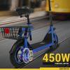 Phantomgogo Electric Scooter for Adults Foldable Scooter with Seat & Carry Basket E-Scooter with Brushless Motor 15MPH 265lbs Max Load E Mopeds for Adults Commuter (R1, Blue) view 2