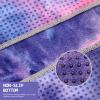 Eunzel 2 Pack Yoga Towel,Hot Yoga Mat Towel with Grip Dots Sweat Absorbent Non-Slip for Hot Yoga, Pilates and Workout 24" x72Purple & Blue/Green & Purple (2 Pack) view 2