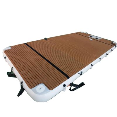 YJFEDCC Anti-Slip Inflatable Water Floating Bed, Multi-Person Leisure Floating Pontoon, Inflatable Dock Island Raft Water Dock Mat,1.5 * 2.5m/4.9 * 8.2ft