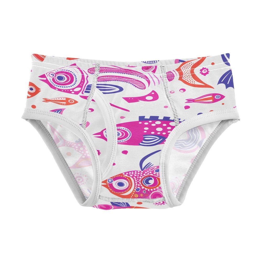 ALAZA Fish Boys' Briefs Soft Underwear Available in Sizes 3t Multicolor
