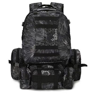YunYunStrap Tactical Backpack 50L, Molle Daypack Men, 4 in 1 Military Bag, Outdoor Sport Hiking Climbing Army Camping Bags