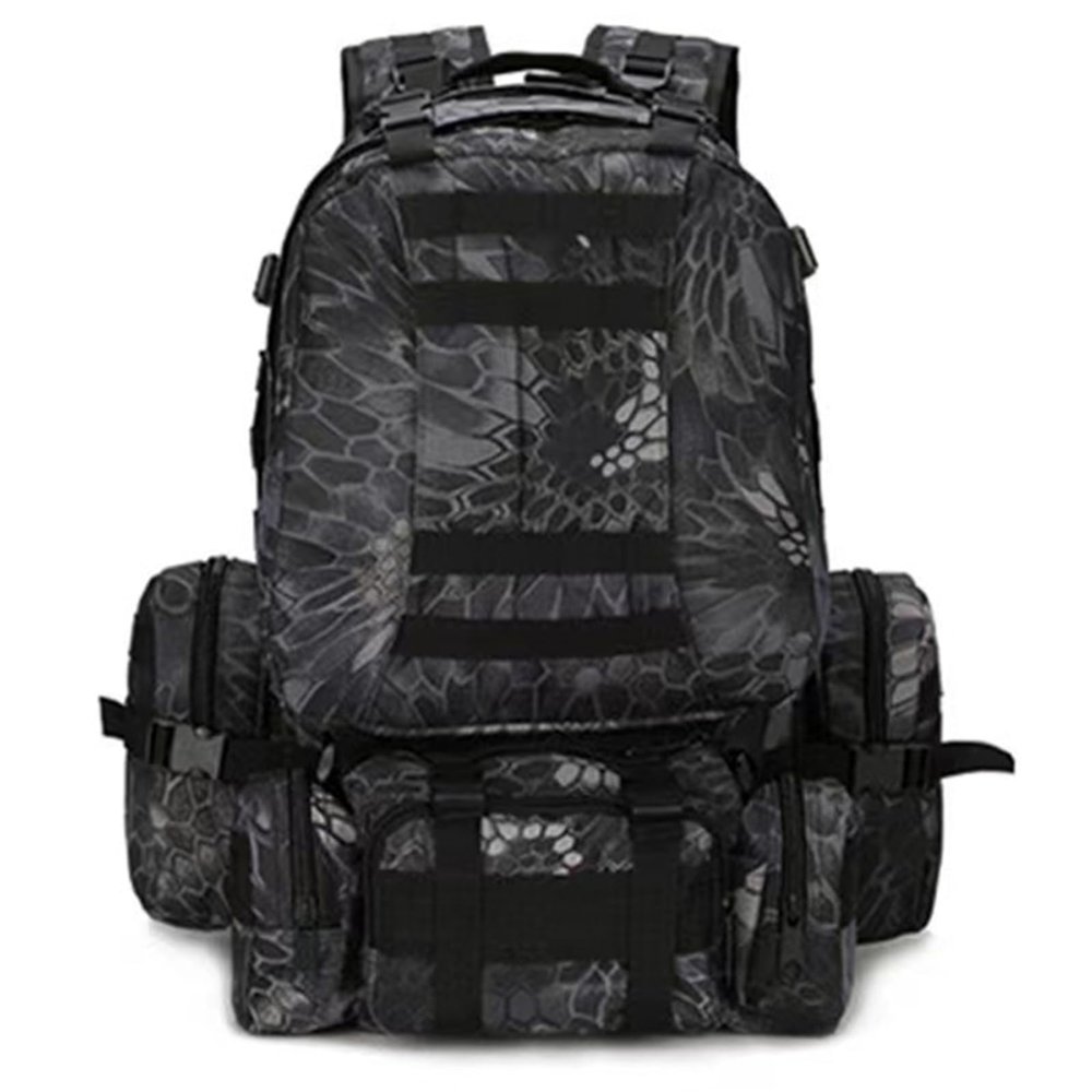 YunYunStrap Tactical Backpack 50L, Molle Daypack Men, 4 in 1 Military Bag, Outdoor Sport Hiking Climbing Army Camping Bags