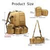 YunYunStrap Tactical Backpack 50L, Molle Daypack Men, 4 in 1 Military Bag, Outdoor Sport Hiking Climbing Army Camping Bags view 2