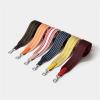 Canvas Wide Shoulder Strap Striped Double-sided Embroidery Motif Replacement Crossbody Bag Strap for Guitar Strap/DIY Bag (Color : Blue Silver Buckle, Size : 27.5in) view 2