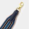 Canvas Wide Shoulder Strap Striped Double-sided Embroidery Motif Replacement Crossbody Bag Strap for Guitar Strap/DIY Bag (Color : Blue Silver Buckle, Size : 27.5in) view 4