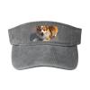 SSIMOO Funny Corgi Butt Brown Print Denim Sun Visor Cap Versatile Unisex Design,for Outdoor Activities and Daily Wear, One Size-Large view 1