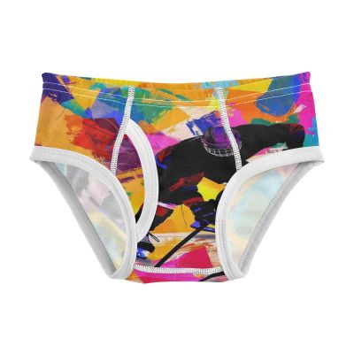 ALAZA Ice Hockey Player Watercolor Boys' Briefs Soft Underwear Available in Sizes 3t Multicolor