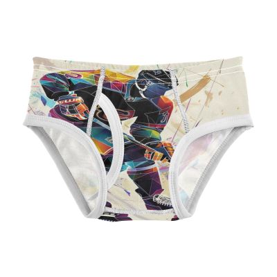 ALAZA Ice Hockey Player Stylish Boys' Briefs Soft Underwear Available in Sizes 4t Multicolor