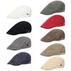 Katutude Men's Newsboy Cap Corduroy Flat Cap Golf Driving Hat Adjustable Newsboy Cap Fashion Cabbie Beret Cap White view 3