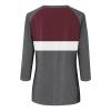 3/4 Length Sleeve Womens Tops Summer Raglan Contrast Crew Neck T Shirts 2025 Loose Fitting Casual Spring Blouses Three Quarter Length Vacation Beach Y2K Tunic Tops Woman Clothes Womens T Shirts view 4