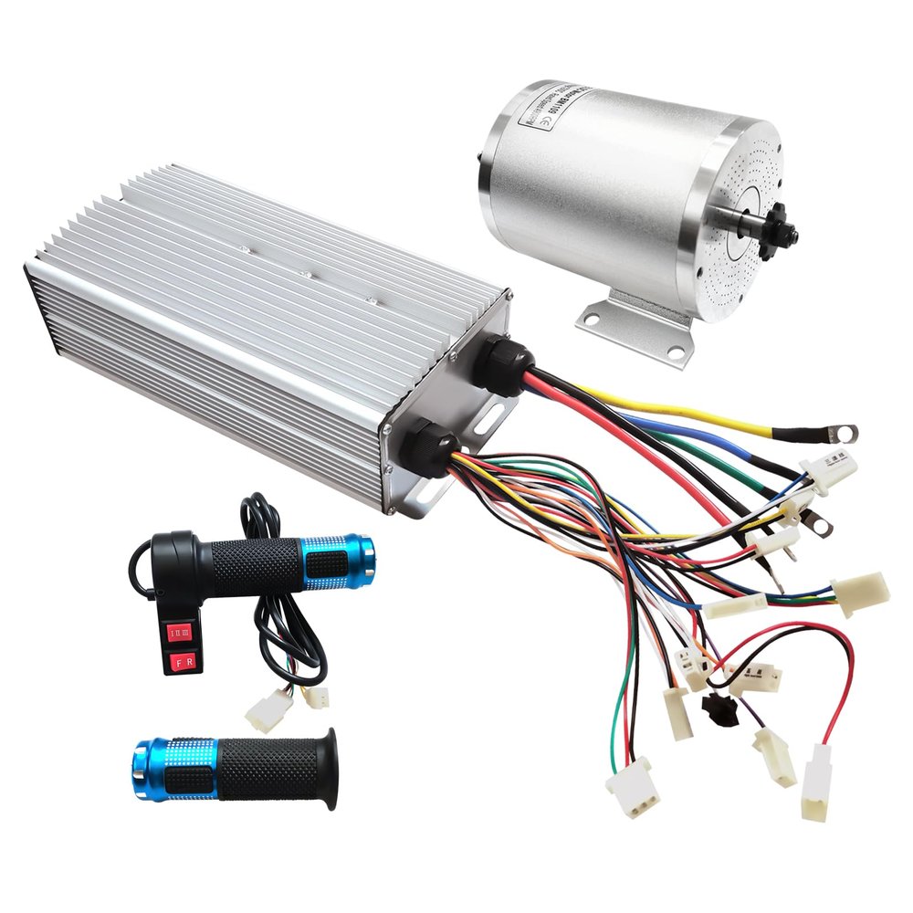 72V 3000W BLDC Brushless Motor Kit, 4900RPM Electric Brushless DC Motor w/3 Speeds Controller for Electric Scooter E-Bike Engine Motorcycle Go Kart DIY Part Conversion Kit