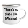 Generic Missouri Camping Mug for Missourians | Gifts from Missouri for Mother's Day | Cute Missouri Gifts for Mom | 12 oz Stainless Steel Missouri Cup with Enamel Finish, White view 2