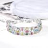Zkuiokrlf 2024 Colorful Zircon Bracelet, Lightweight Luxury, Women's Fashionable Tourmaline Bracelet view 4