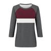 3/4 Sleeve Tops for Women 2025 Cute Raglan Color Block Crewneck Summer T Shirts Loose Spring Casual Dressy Blouses Boho Fashion Three Quarter Shirts Elegant Tunic Tops with Leggings Womens Shirts view 3