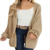 Maroway Women's Open Front Cardigan Soft Lightweight Sweater Coat Camel view 1