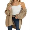 Maroway Women's Open Front Cardigan Soft Lightweight Sweater Coat Camel view 2