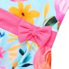 Girls Swimsuit One Piece UPF 50+ Floral Skirted Bathing Suit Modest Beach Swim Dress S472_BlueFlower_128/134 view 3