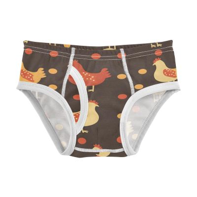 ALAZA Chicken Rooster Polka Dots Boys' Briefs Soft Underwear Available in Sizes 8y Multicolor