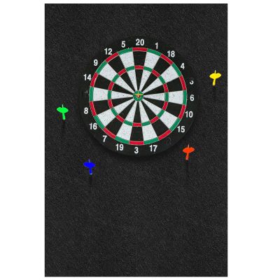 2 Pcs Dart Board Backing Felt Wall Tiles Cork Dart Board Backer Alternative Self-Adhesive Wall Protectors Square Backing Tiles (36 x 24 x 0.5 Inch,Black)