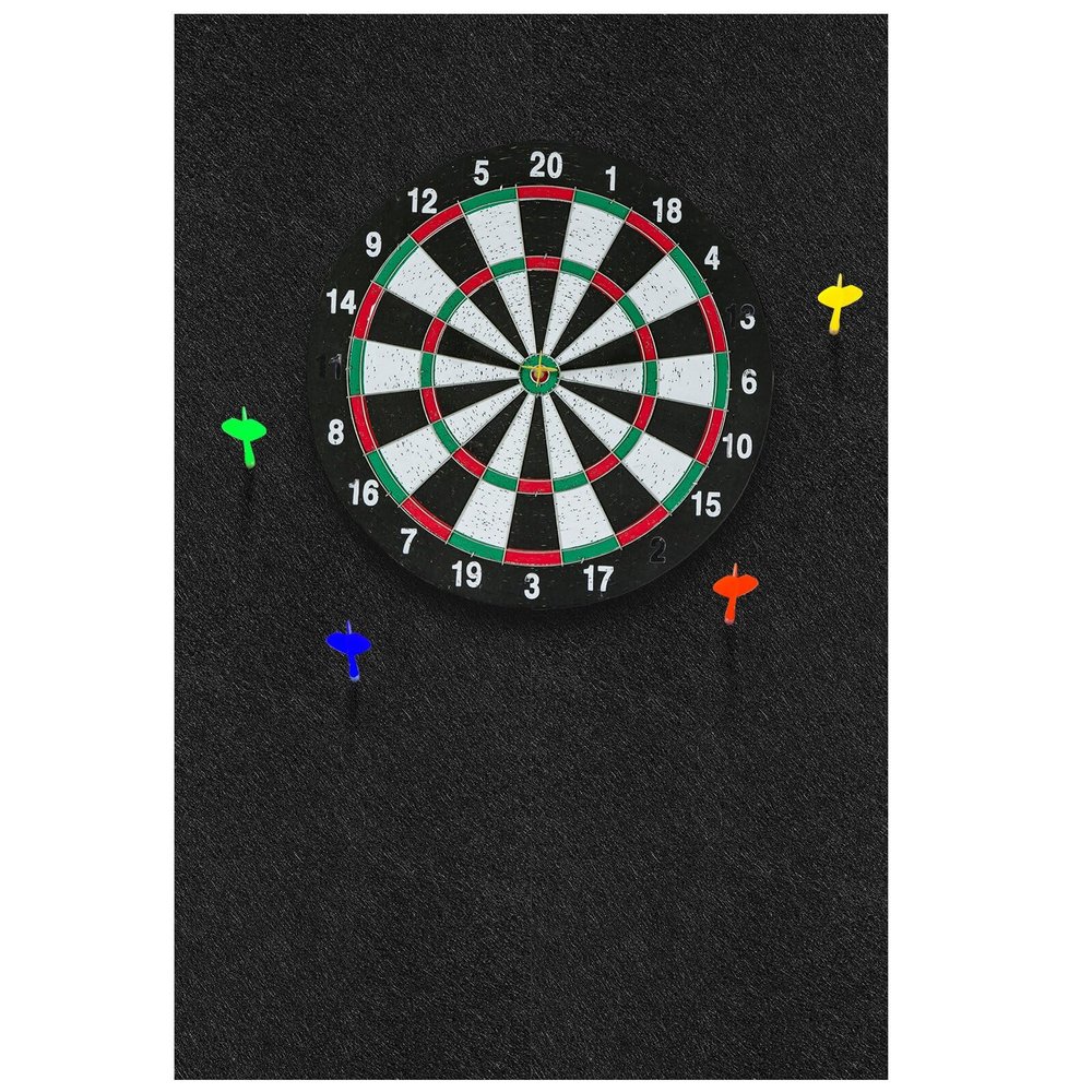 2 Pcs Dart Board Backing Felt Wall Tiles Cork Dart Board Backer Alternative Self-Adhesive Wall Protectors Square Backing Tiles (36 x 24 x 0.5 Inch,Black)