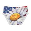 ALAZA Daisy Flower American Flag Boys' Briefs Soft Underwear Available in Sizes 5t Multicolor view 2