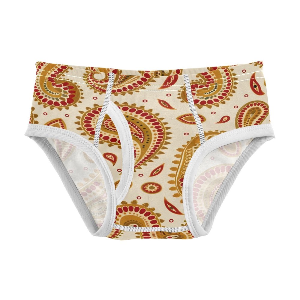 ALAZA Paisley Indian Flower Floral Boys' Briefs Soft Underwear Available in Sizes 5t Multicolor