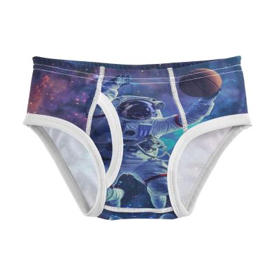ALAZA Astronaut Galaxy Space Basketball Boys' Briefs Soft Underwear Available in Sizes 3t Multicolor