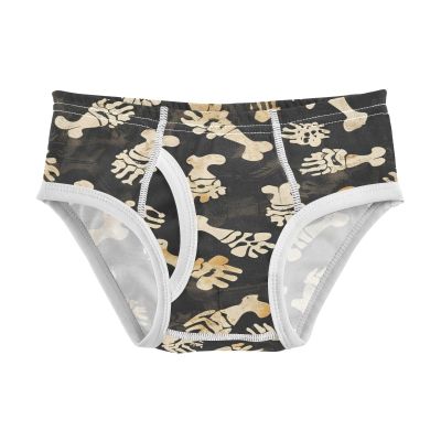ALAZA Animal Footprint Dog Bone Retro Boys' Briefs Soft Underwear Available in Sizes 5t Multicolor