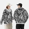 RLDOBOFE Sun Protection Hoodie for Men Women UPF 50+ Long Sleeve Rash Guard Jacket Zebra Print Lightweight Sun Shirt X-Large Black view 4