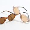 JRSMLF Oval Women Sunglasses Shades UV400 Retro Double Color Eyewear Men Rivets Sun Glasses,Black light gray,one size view 3