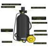 GOYOJO 3L Scuba Tank Diving Oxygen Cylinder Kit Respirator Spair Air Buddy Underwater Diving System 30-50Mins (3L Black Set) view 4